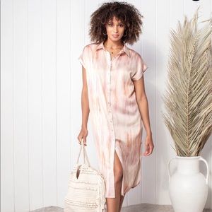 Tribal tye dye shirt dress